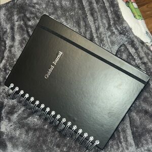 Black Guided Journal with Spiral Binding